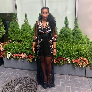 French Connection Floral Mesh Maxi